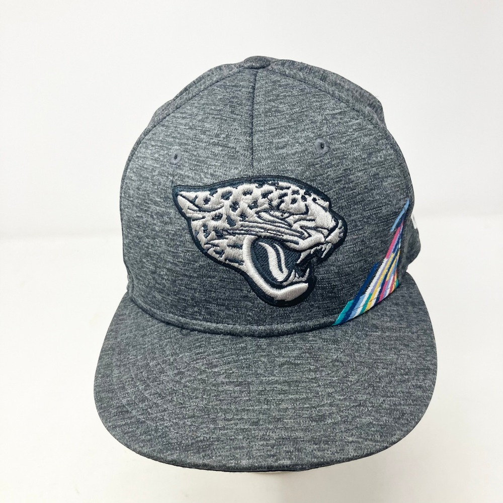 New Era Hat Mens M/L Gray Jacksonville Jaguars Crucial Catch 9FIFTY Snapback Cap